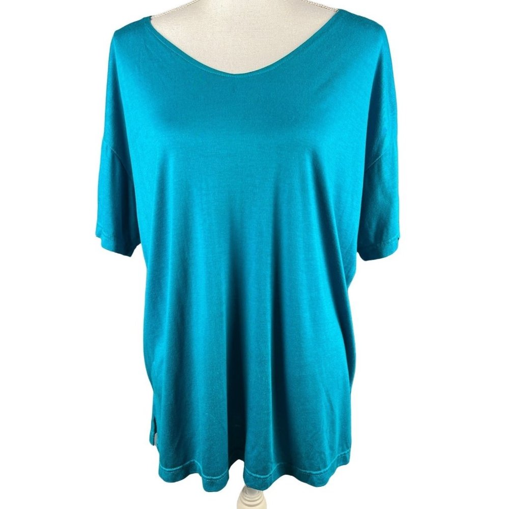 Vintage Carol LIttle Sport Petites V Neck Top